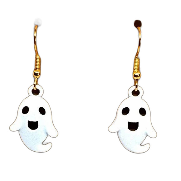 Jewelry - New Indio Jewelry Halloween White Ghost Earrings #2011